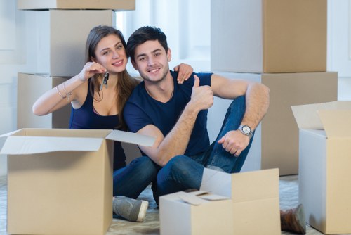 Loading furniture into a man and van service in Andstorage