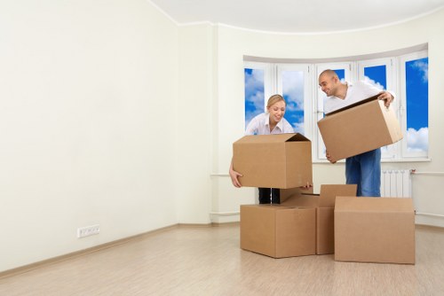 Professional flat removals team preparing a move in Andstorage