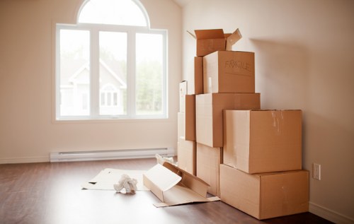 Packed furniture ready for home moves in Andstorage