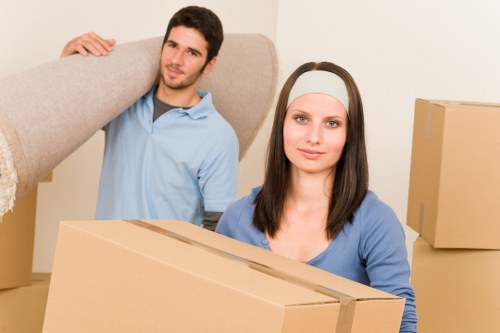 Professional handling of belongings during a removals and storage project